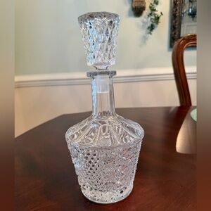 Mcm Lead Cut Crystal  Decanter.Small smoothed out chip on the pouring rim.